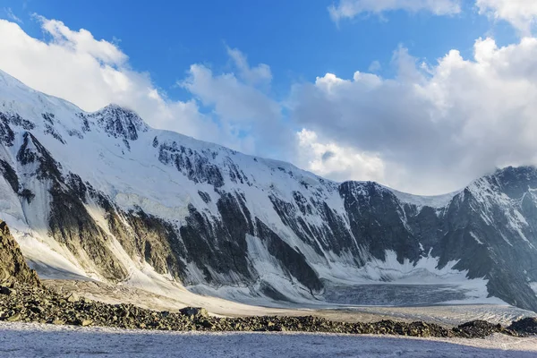 Pie Montaña Belukha Atardecer Altai Rusia — Foto de Stock