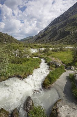 Beluha Park Akkem Nehri. Altay dağ. Rusya
