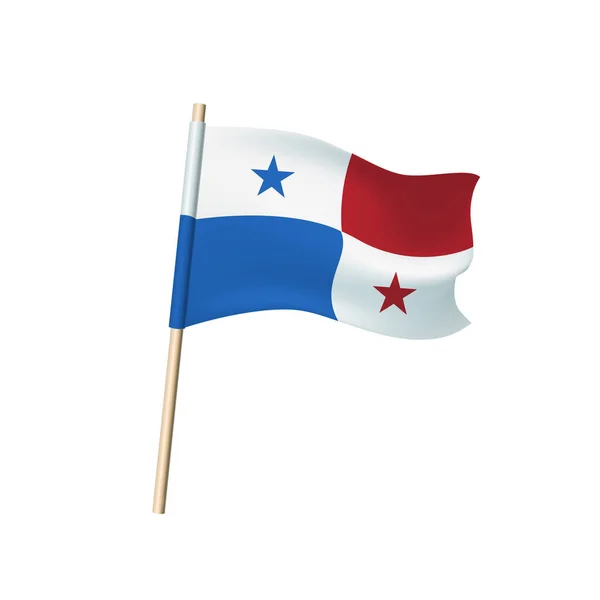 Bandera Panamá Ilustración Vectorial Sobre Fondo Blanco — Archivo Imágenes Vectoriales