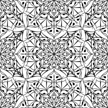 Sorunsuz vektör desen. Siyah ve beyaz arka plan