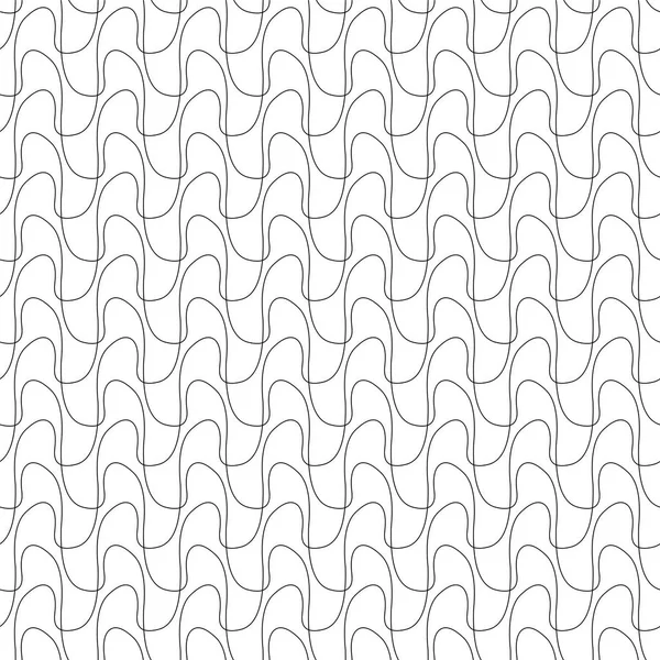 Naadloze Patroon Van Lineaire Chaotische Golven Vector Achtergrond — Stockvector