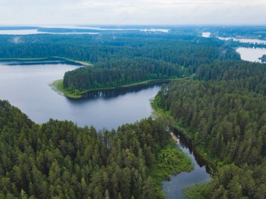Göl Seliger görünümünü yukarıda. Rus doğa manzara