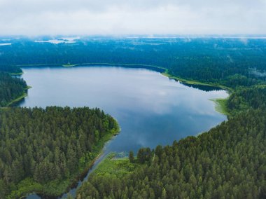 Göl Seliger görünümünü yukarıda. Rus doğa manzara