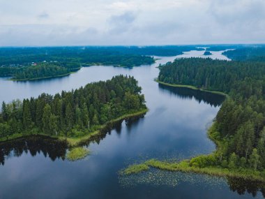 Göl Seliger görünümünü yukarıda. Rus doğa manzara