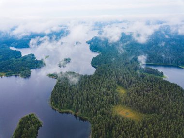 Göl Seliger görünümünü yukarıda. Rus doğa manzara