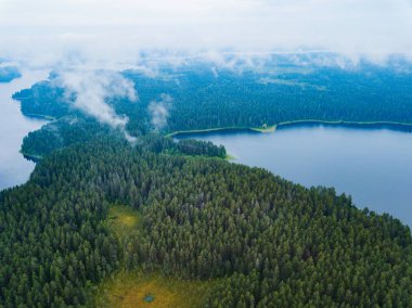 Göl Seliger görünümünü yukarıda. Rus doğa manzara
