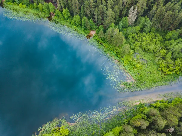 View of Lake Seliger from the above. Russian nature landscape