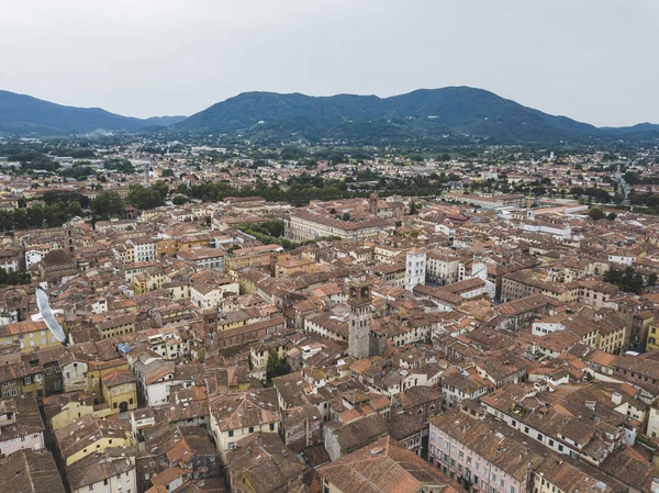 Lucca City Vue Aérienne Paysage Toscane Italie Vue Haut — Photo