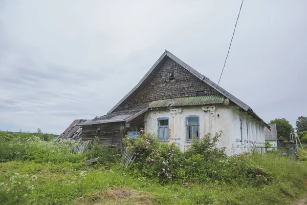Ancienne Maison Campagne Sur Île Hachin Dans Lac Seliger Paysage — Photo