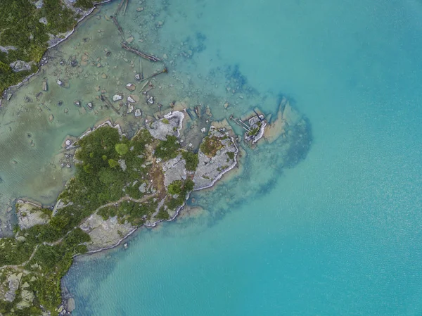 Lago Kuiguk Nas Montanhas Altai Paisagem Vista Aérea — Fotografia de Stock