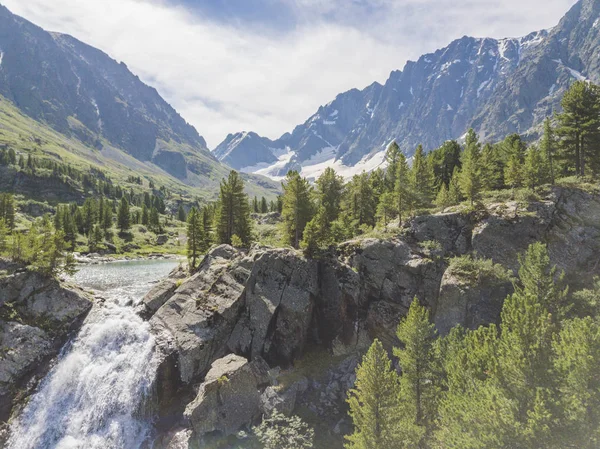 Cascade Kuiguk Altaï Paysage Montagnes Nature Russe — Photo