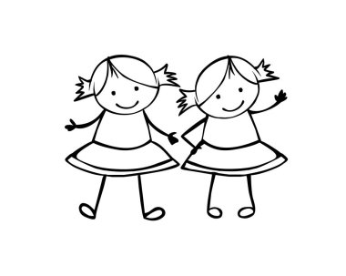 İkiz kızlar. Kız kardeş. Doğrusal vektör insanlar çocukların tarzı