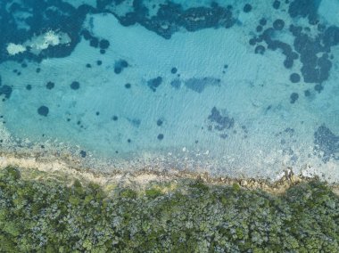 Punta Ala İtalya Beach'te. Havadan görünümü manzara