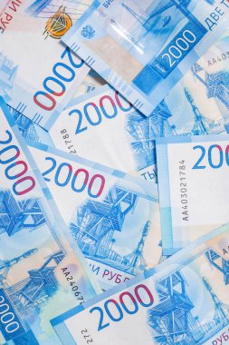 Arka plan Rublesi notları iki binlerce. Zenginlik, finans 