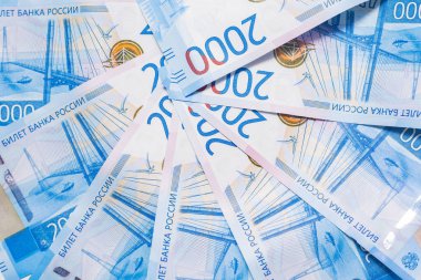 Arka plan Rublesi notları iki binlerce. Zenginlik, finans 