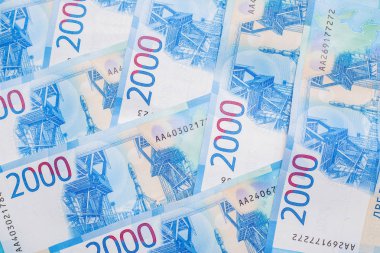 Arka plan Rublesi notları iki binlerce. Zenginlik, finans 