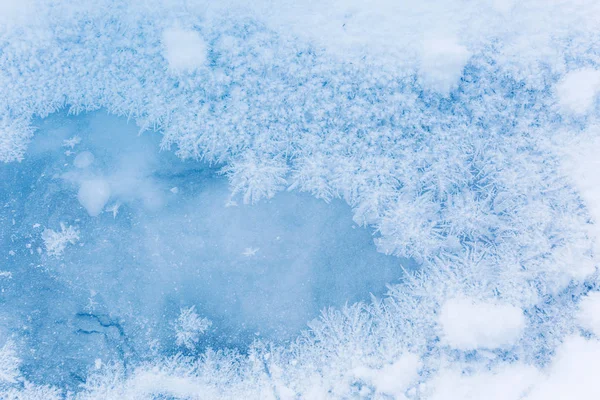 Blie Bílá Frost Vzory Ledu Krása Přírodě — Stock fotografie