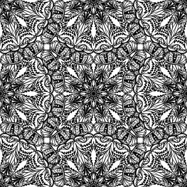 Бесшовный Абстрактный Черно Белый Векторный Рисунок — стоковый вектор