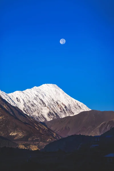 Montañas Del Himalaya Nepal Caminata Por Circuito Annapurna — Foto de Stock