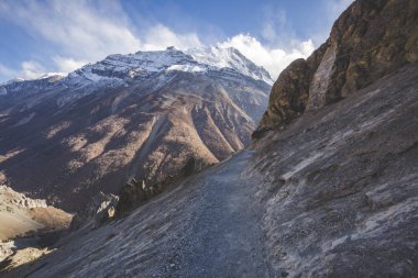 Tilicho Gölü, Himalaya Dağları Nepal'ız. Annapurna devre trek