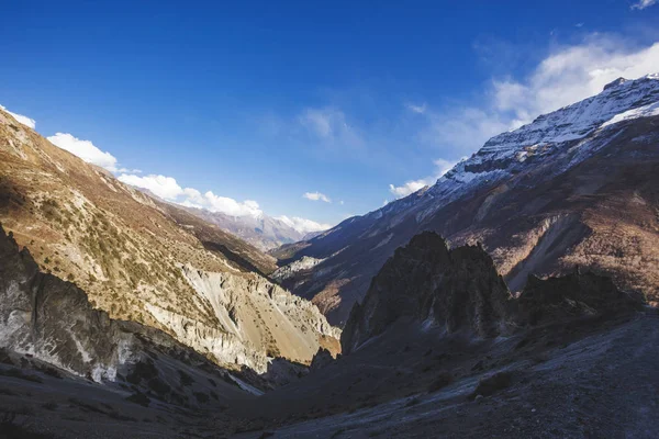 Trail Tilicho Lake Himalaia Montanhas Nepal Annapurna Circuito Trek — Fotografia de Stock