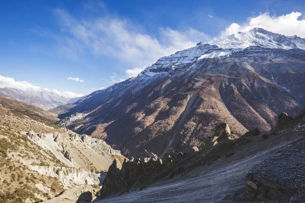 Trail Tilicho Lake Himalaia Montanhas Nepal Annapurna Circuito Trek — Fotografia de Stock