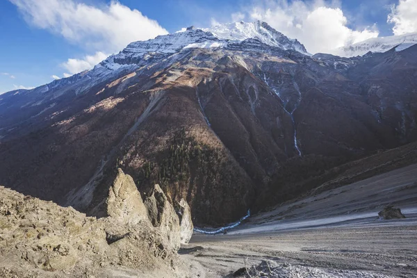 Stezka Tilicho Lake Himálajských Horách Nepálu Annapurna Circuit Trek — Stock fotografie