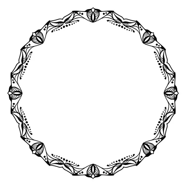 Modèle Abstrait Cadre Vectoriel Cercle Noir Sur Blanc — Image vectorielle