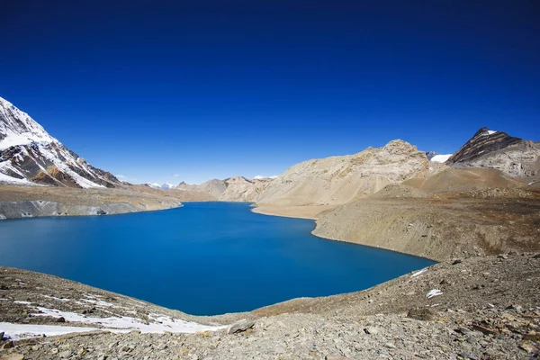 Tilicho Lake Himalaya Mountains Nepal Annapurna Circuit Trek — Stock Photo, Image