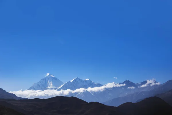 Katung Kang Dağı Muktinath Görüntüleyin Himalaya Dağları Nepal Annapurna Devre — Stok fotoğraf