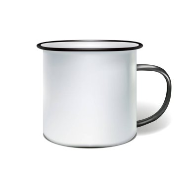 Emaye metal vektör vintage Kupası