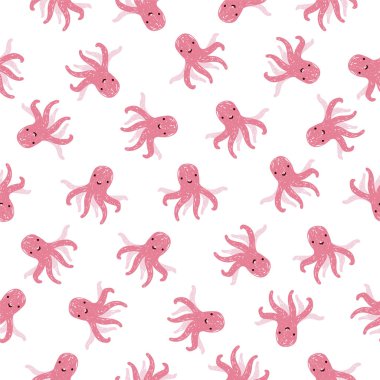 Ahtapot düz Dikişsiz desen