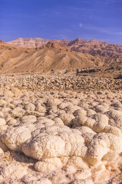 Sal en la orilla. Mar Muerto. Jordania paisaje — Foto de Stock