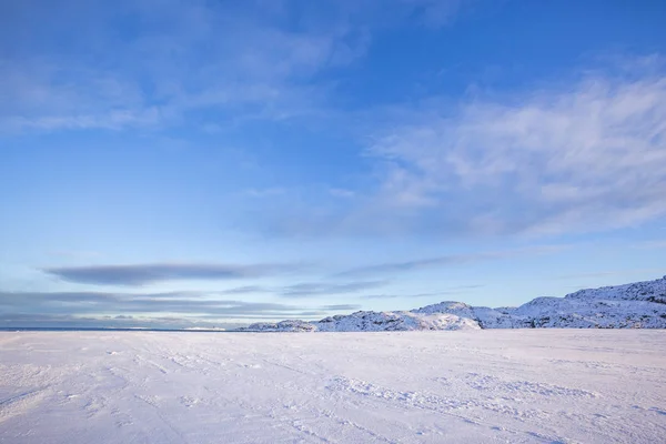 Deserto di neve. Penisola di Kola paesaggio — Foto Stock