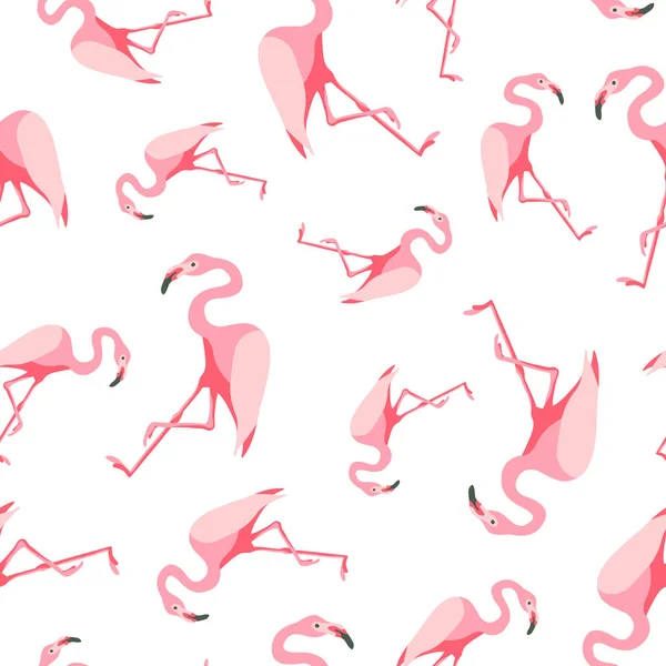 핑크 플라밍고의 원활한 패턴 — 스톡 벡터