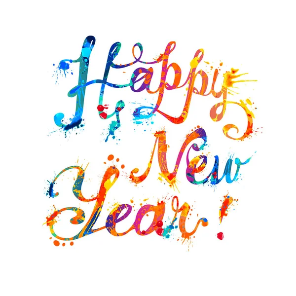 Bonne année. Lettres vectorielles calligraphiques — Image vectorielle