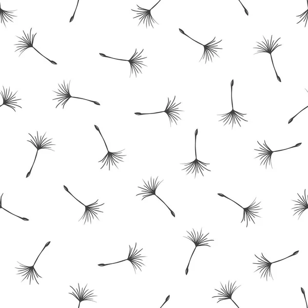 Bezproblémový vektorový vzorec Dandelion semen — Stockový vektor