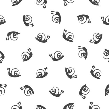 Kusursuz salyangoz deseni. Siyah beyaz