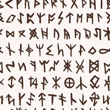 Sorunsuz Runes deseni. Ezoterik Semboller