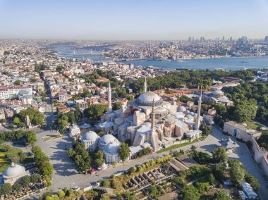 İstanbul'da Ayasofya, havadan görünüm