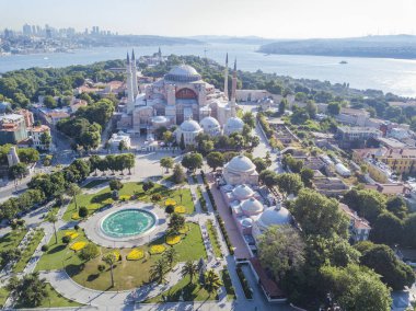 İstanbul'da Ayasofya, havadan görünüm