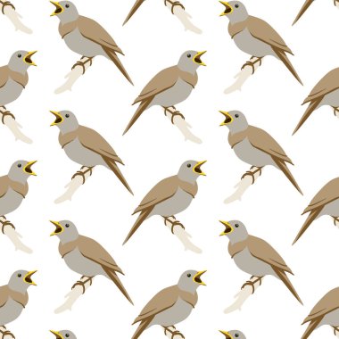 Şarkı bülbül dikişsiz desen