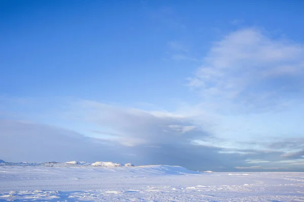 Deserto di neve. Penisola di Kola paesaggio invernale — Foto Stock