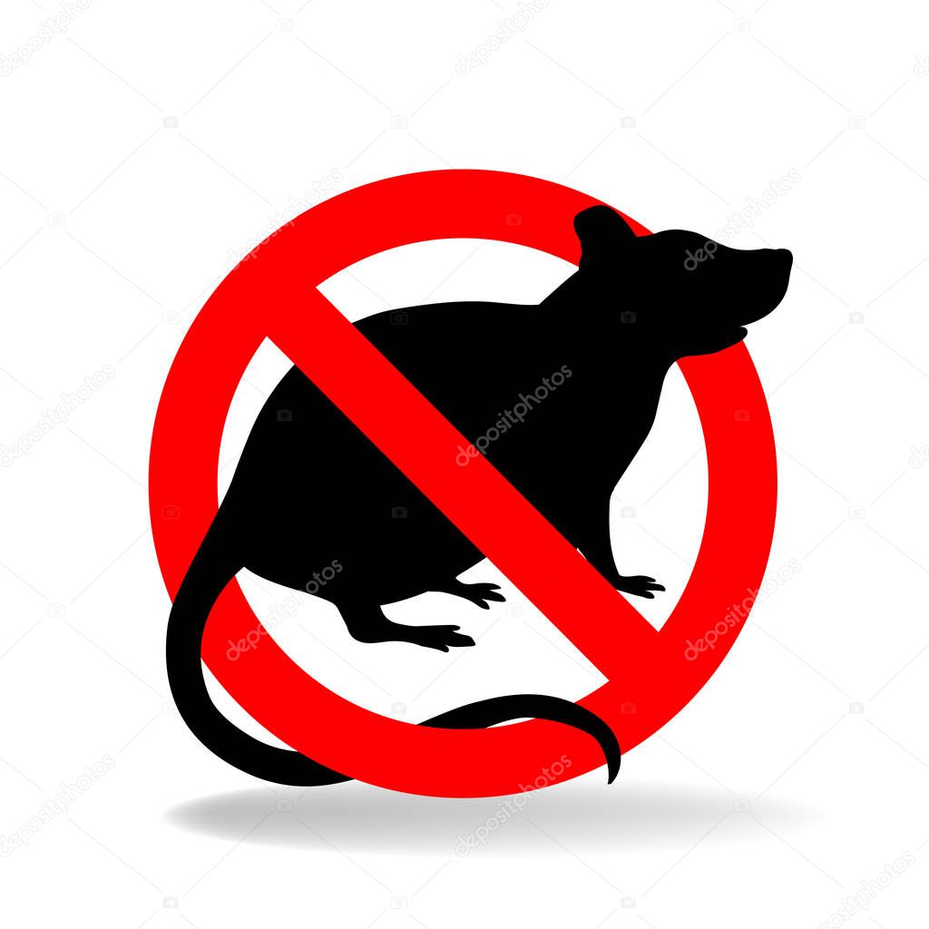 Anti rat simple vector sign for insecticide