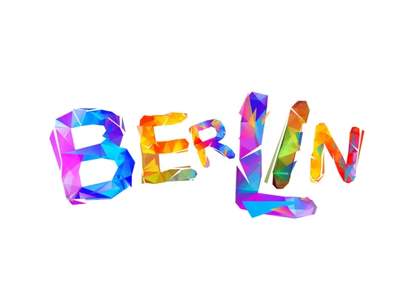 BERLIN. Mot de lettres triangulaires — Image vectorielle