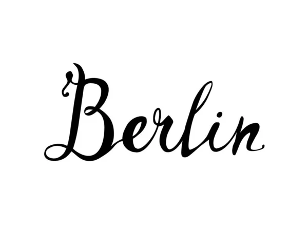 Berlin. Wort der kalligraphischen Buchstaben — Stockvektor