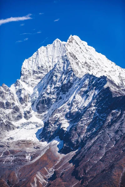 Monte Thamserku Nepal Vista Dal Namche Bazar Village — Foto Stock