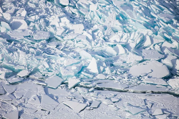 Eisfeld Aus Buckelpisten Auf Dem Kleinen Meer Des Baikalsees Wintertextur — Stockfoto