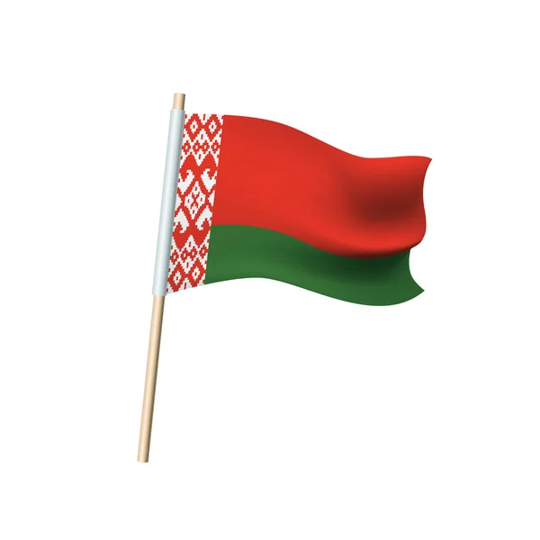 Bandera Vectorial Belarús Sobre Fondo Blanco — Vector de stock