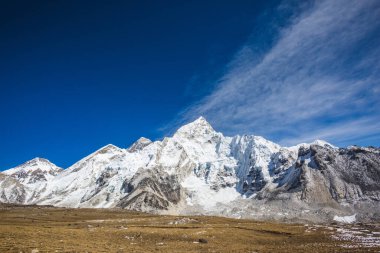 View of the Nirekha, Everest, Lobuche from Kala Patar Mount. Nepal clipart